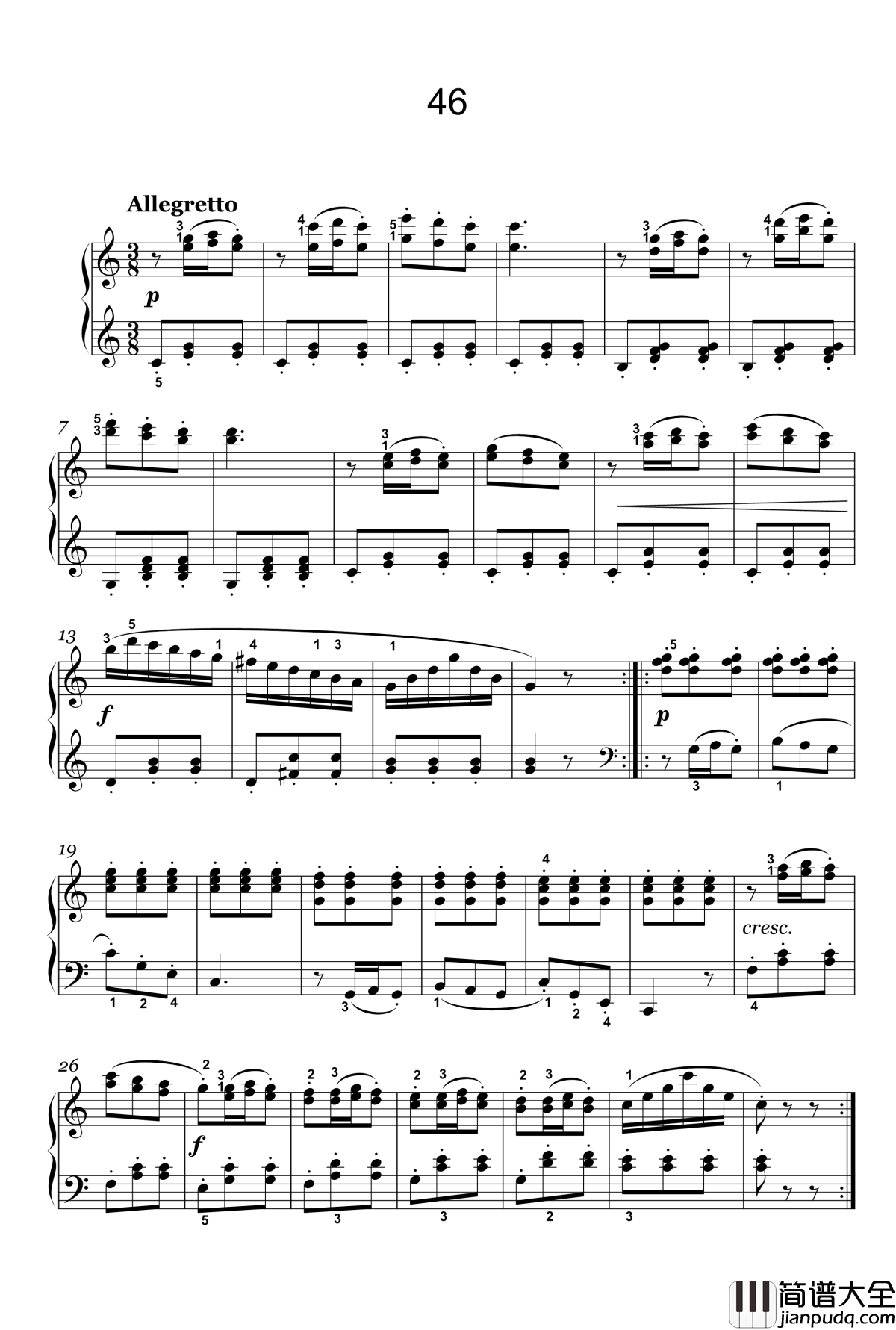 33钢琴谱_56_车尔尼_Czerny_599