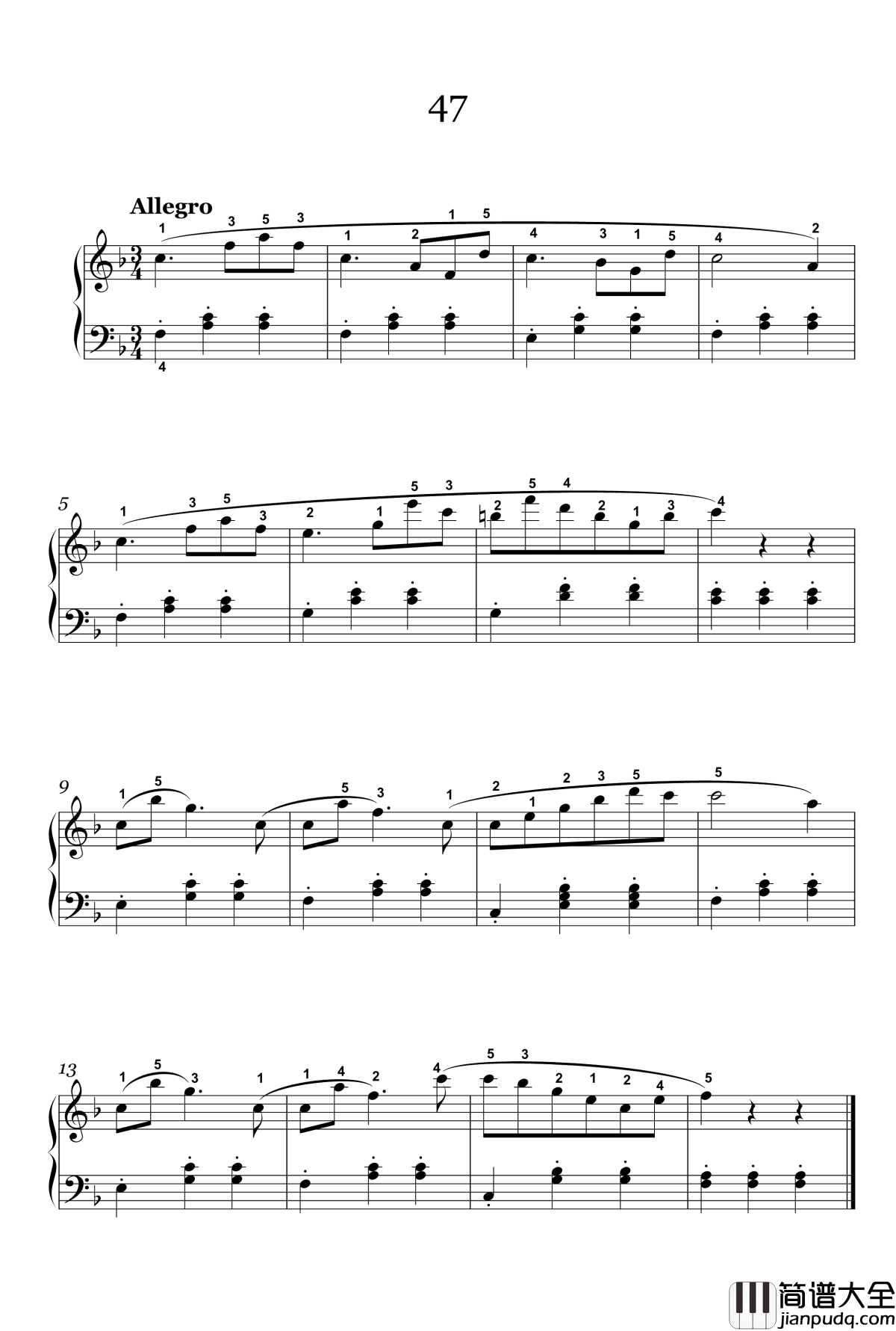 33钢琴谱_56_车尔尼_Czerny_599