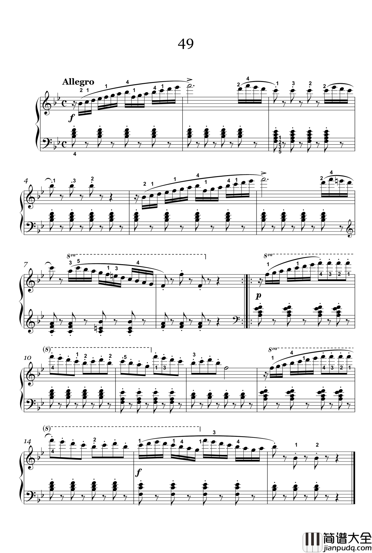 33钢琴谱_56_车尔尼_Czerny_599