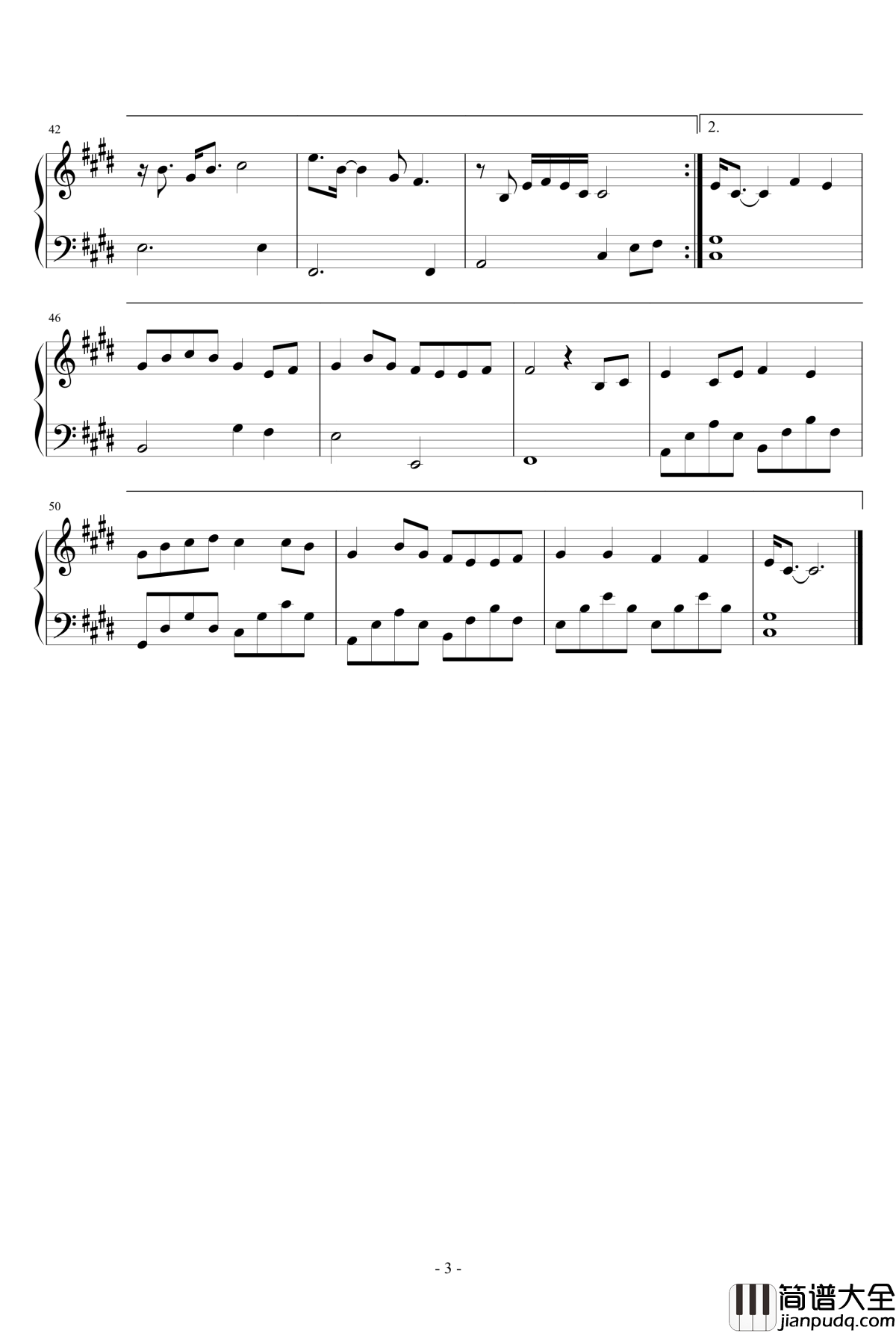 缘分一道桥钢琴谱_王力宏