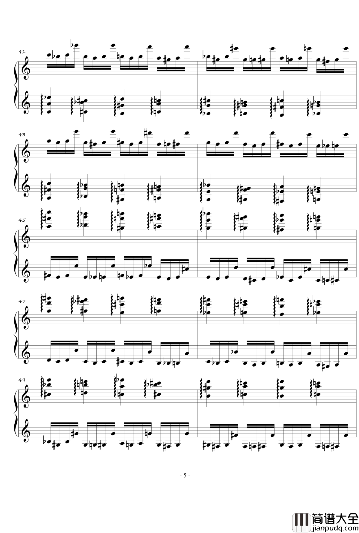 火星练习曲钢琴谱Op.2_No.3_火星先生