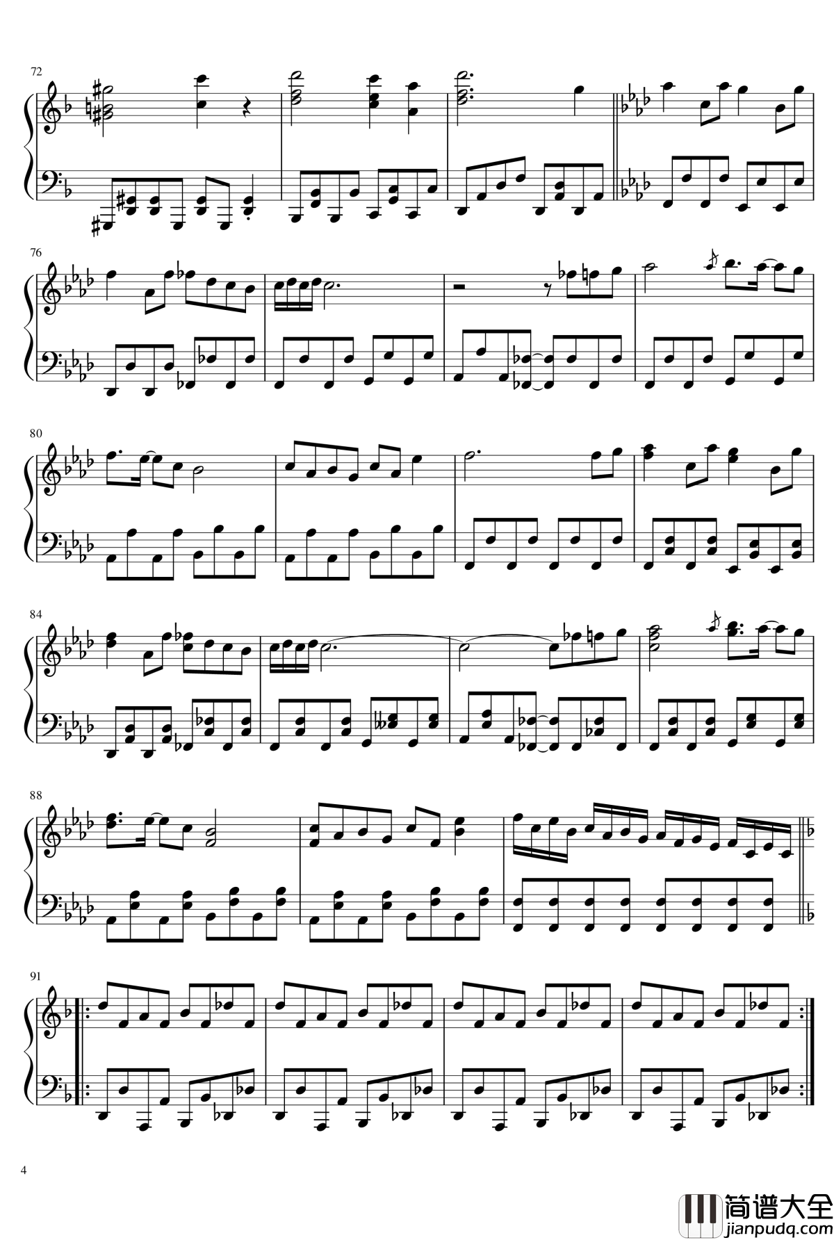 地狱星球钢琴谱_东方绀珠传