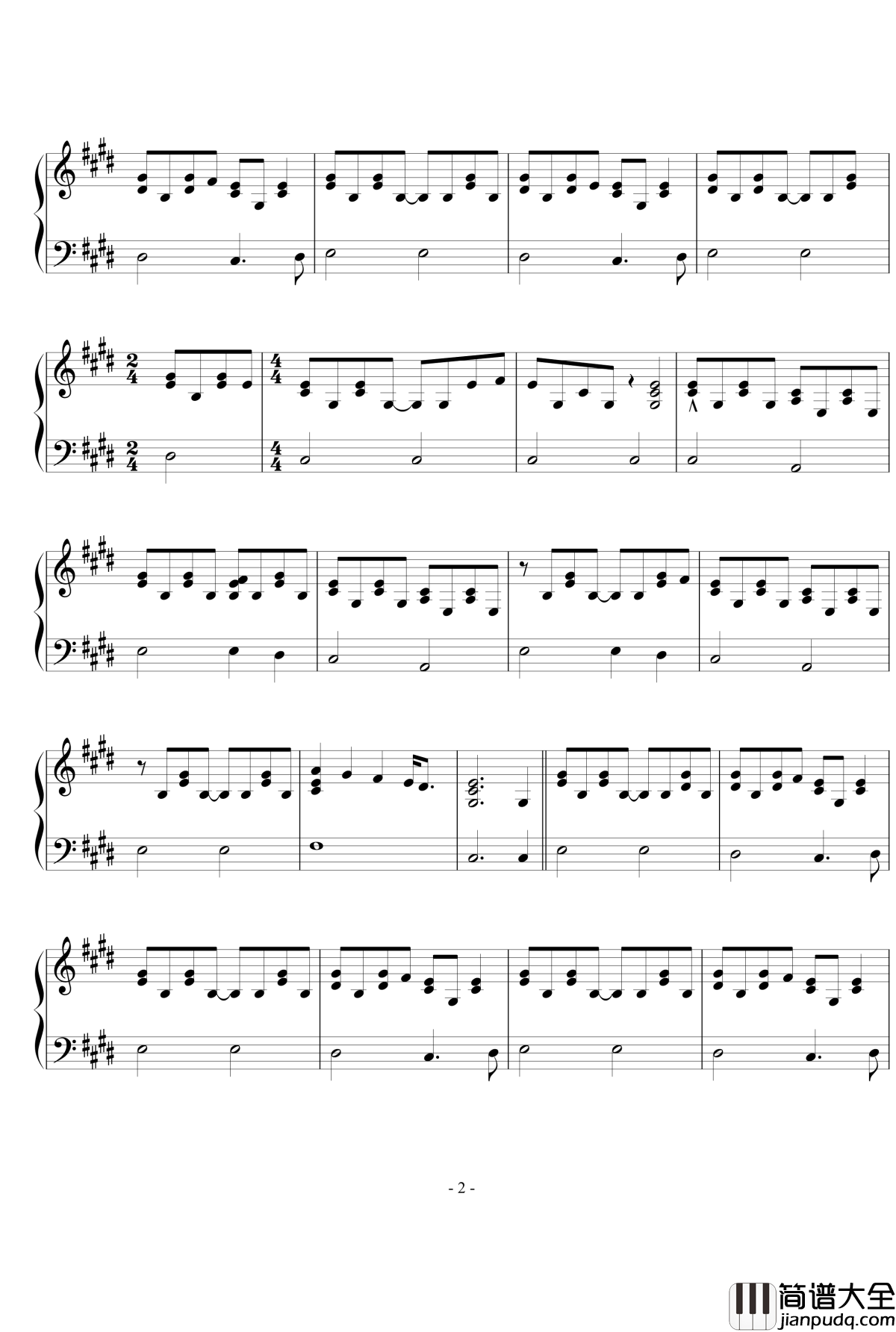 Skinny_Love钢琴谱_Little_Birdy