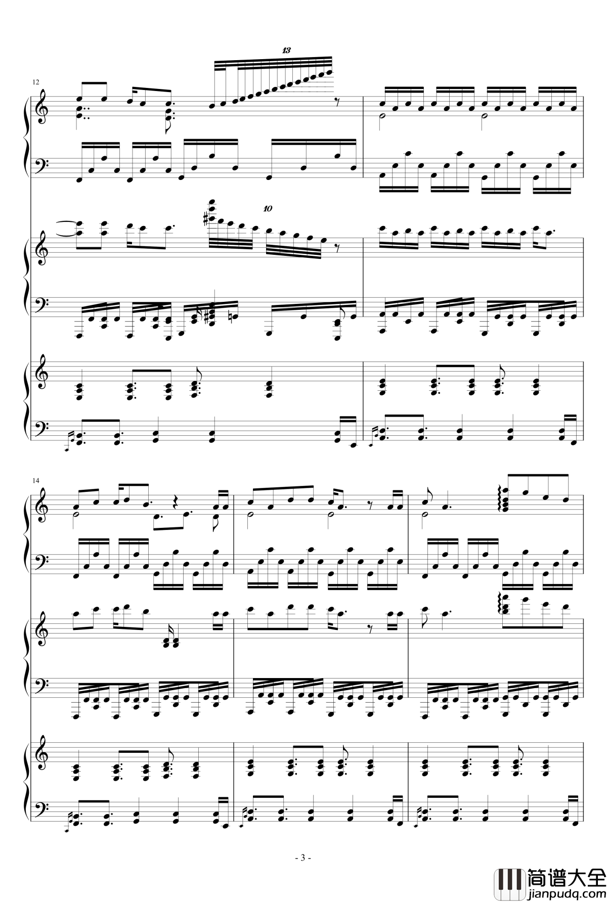 究极版目标是神奇宝贝大师钢琴谱_神奇宝贝