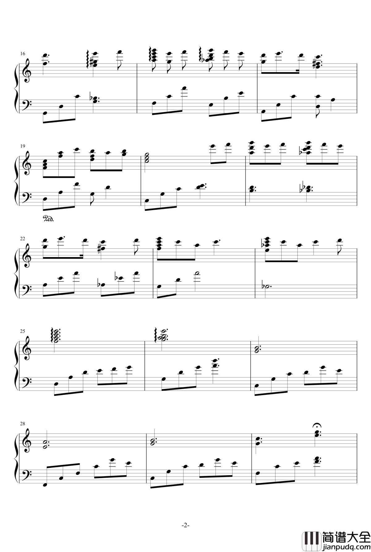 _優しい風が吹くあの場所で钢琴谱_春日野穹_缘之空插曲