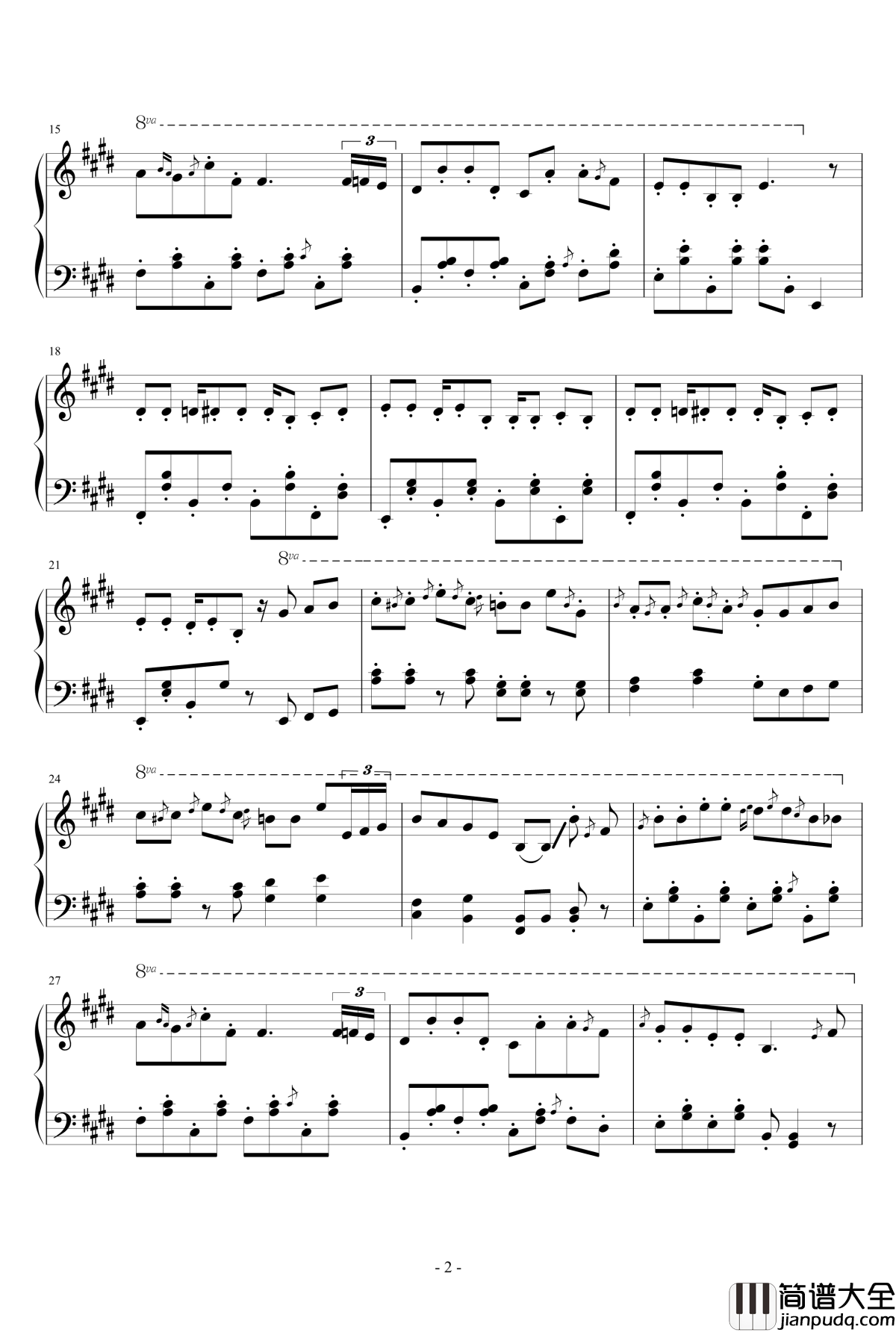 恋のエチュード钢琴谱_松田彬人