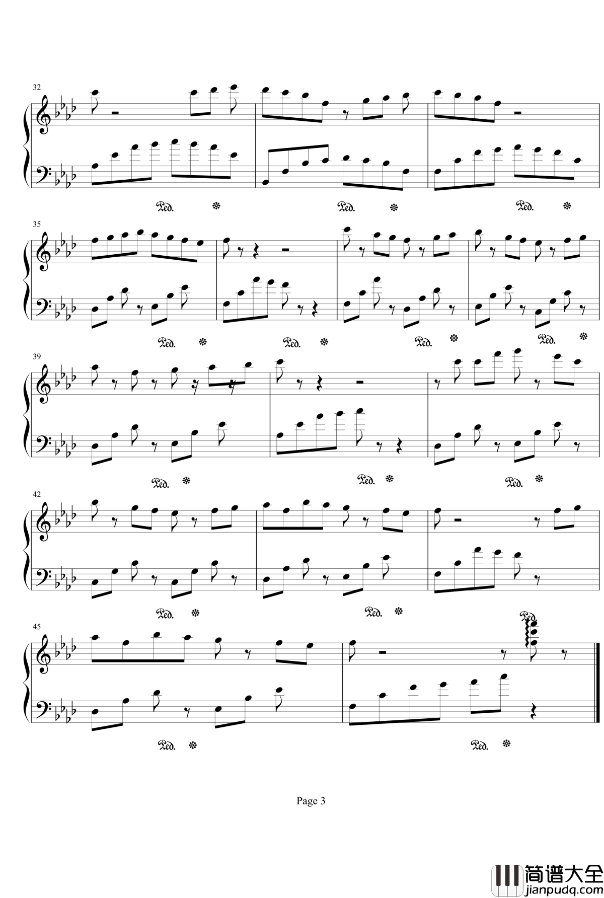 你一定要是个孩子钢琴谱_蔡琴