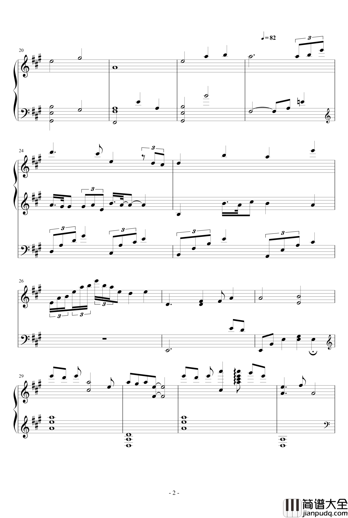 花音钢琴谱_MANYO