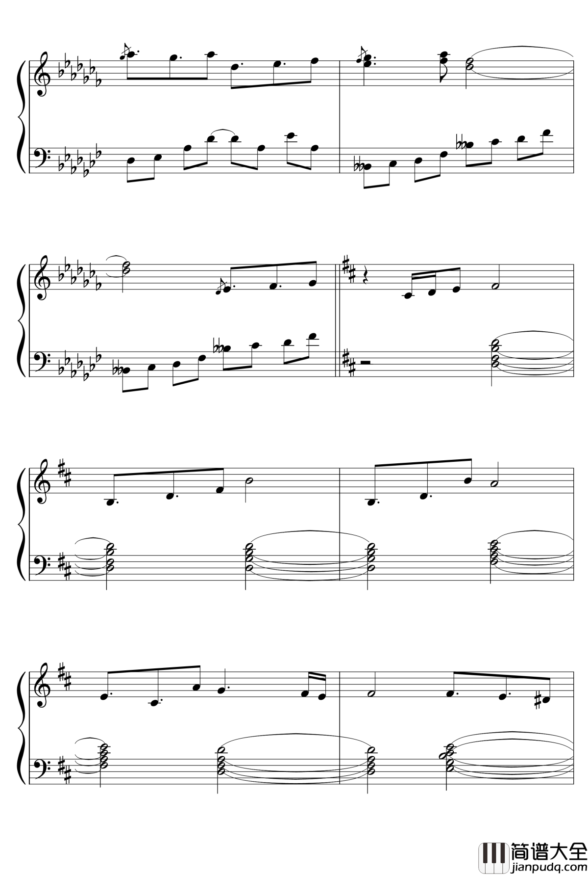 不可思议之国的爱丽丝钢琴谱_zun