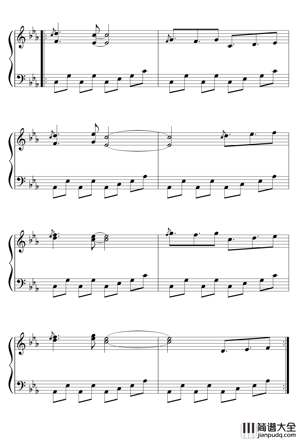 不可思议之国的爱丽丝钢琴谱_zun