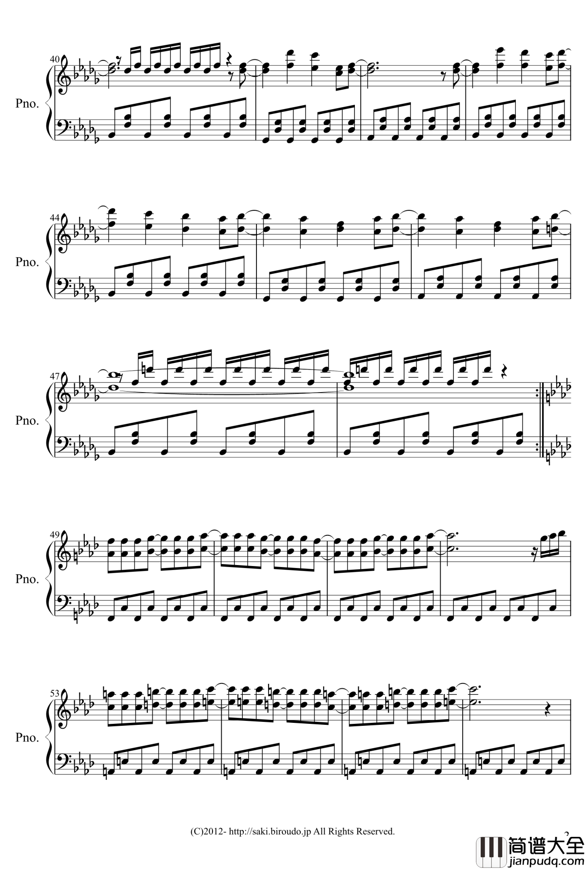 少女幻葬钢琴谱_zun