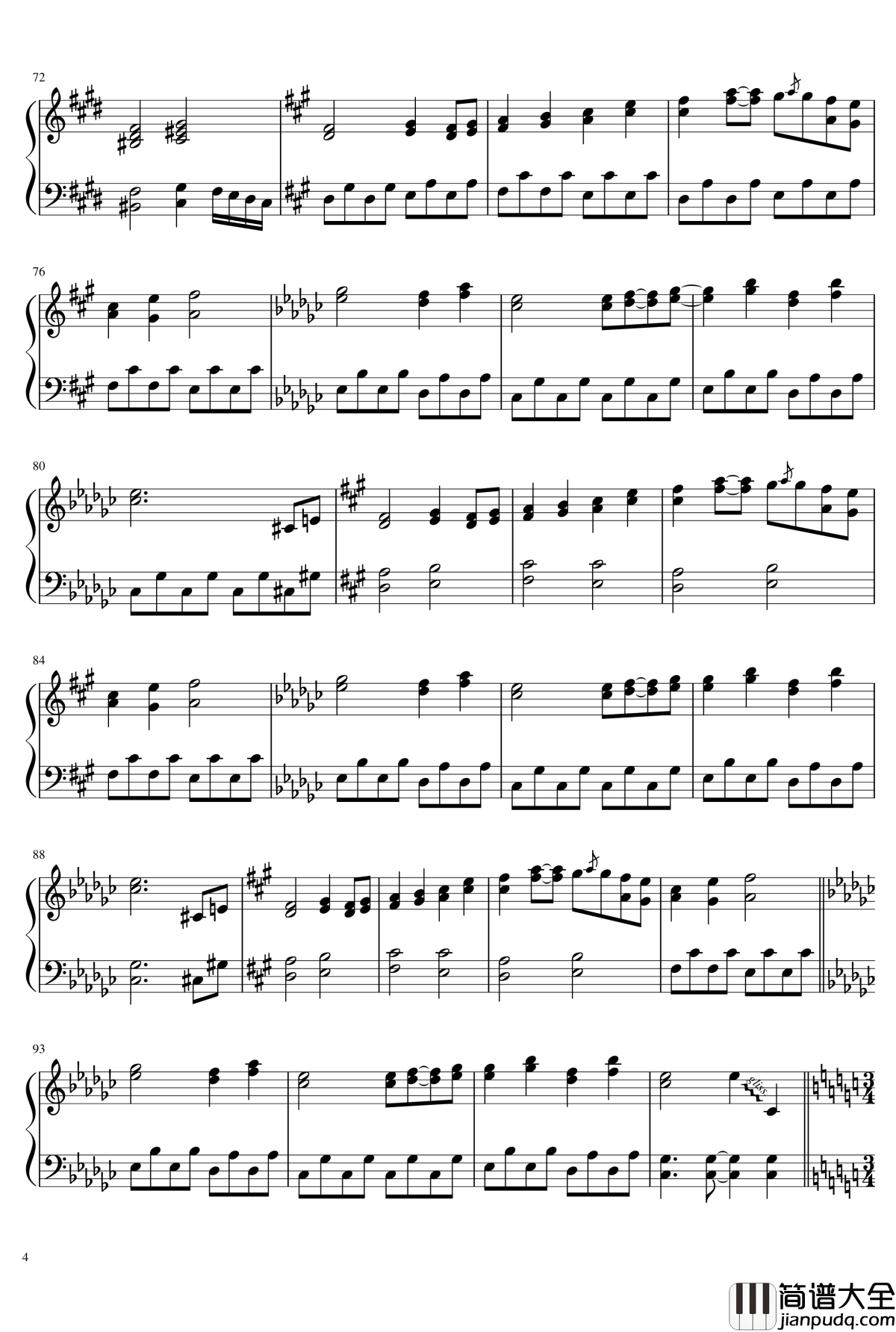 女仆与血之怀表钢琴谱_东方红魔乡