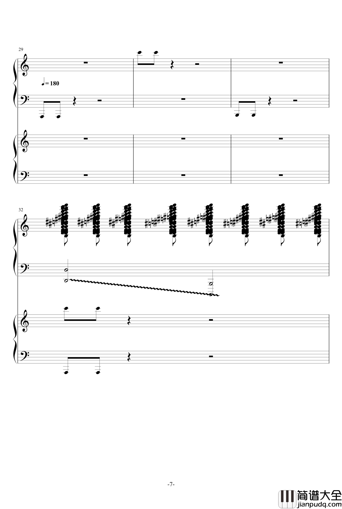 攻打火星第一幕钢琴谱_水星先生