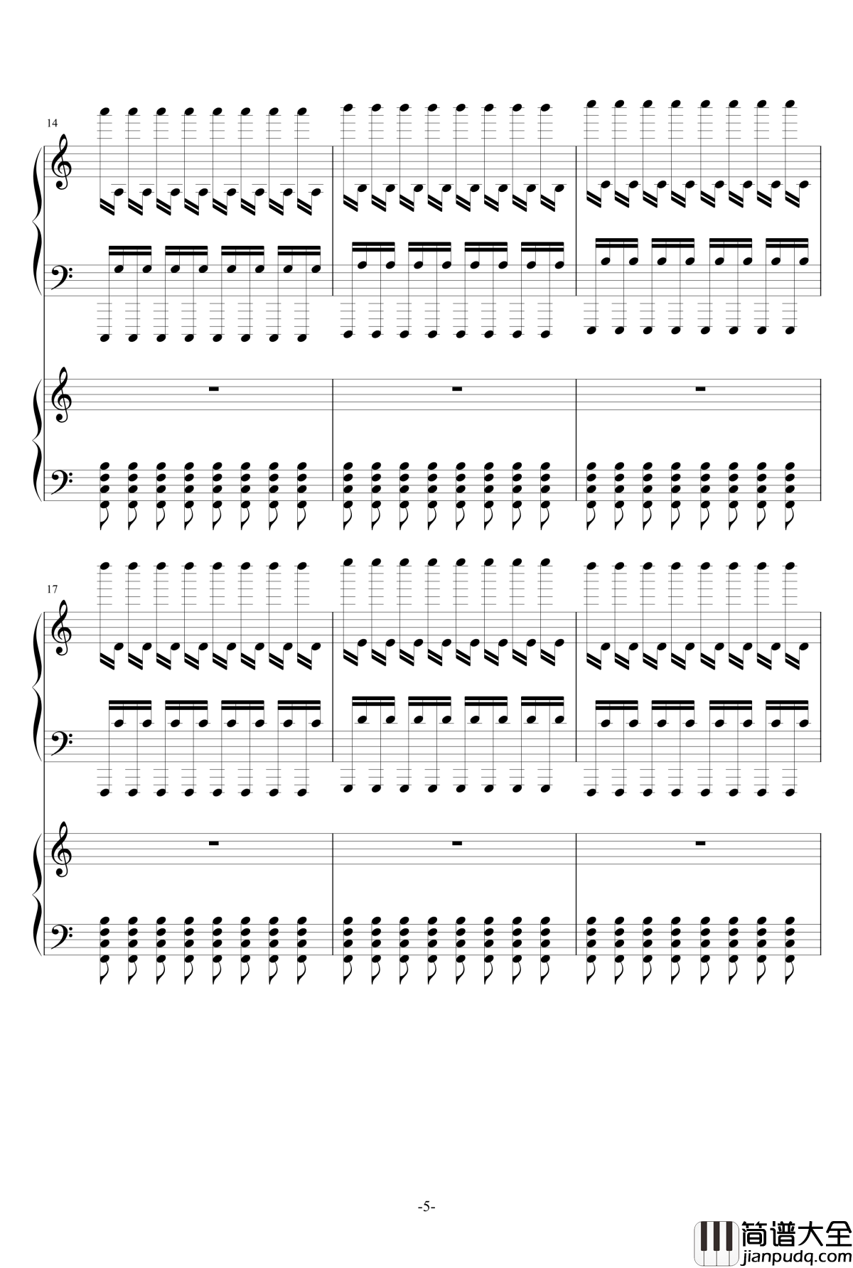 攻打火星第一幕钢琴谱_水星先生