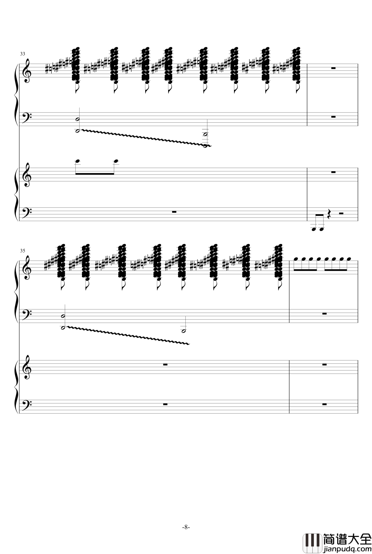 攻打火星第一幕钢琴谱_水星先生