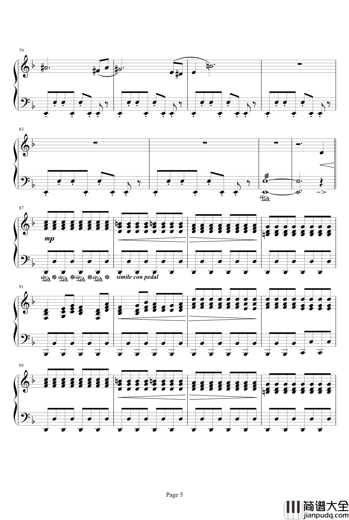 The_Man_With_The_Machine_Gun钢琴谱_最终幻想