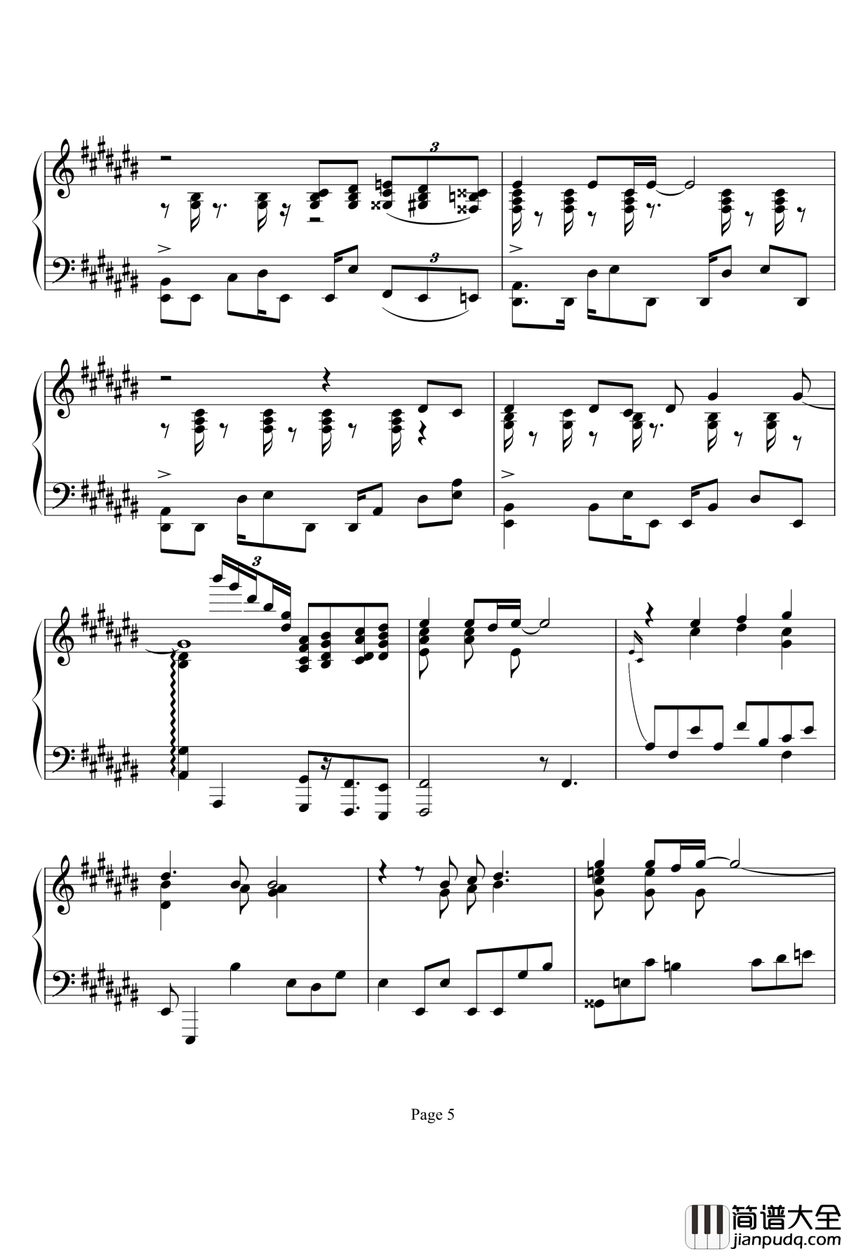 鸟之诗钢琴谱_jazz_麻枝准