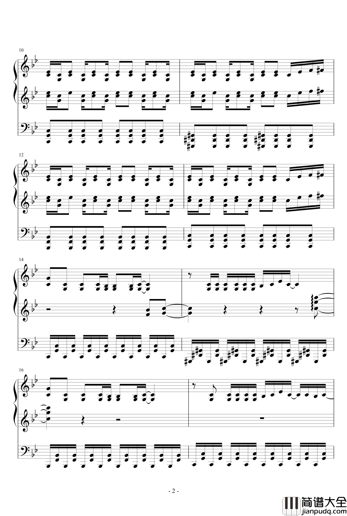 Borderland钢琴谱_【军火女王op版本】_川田まみ