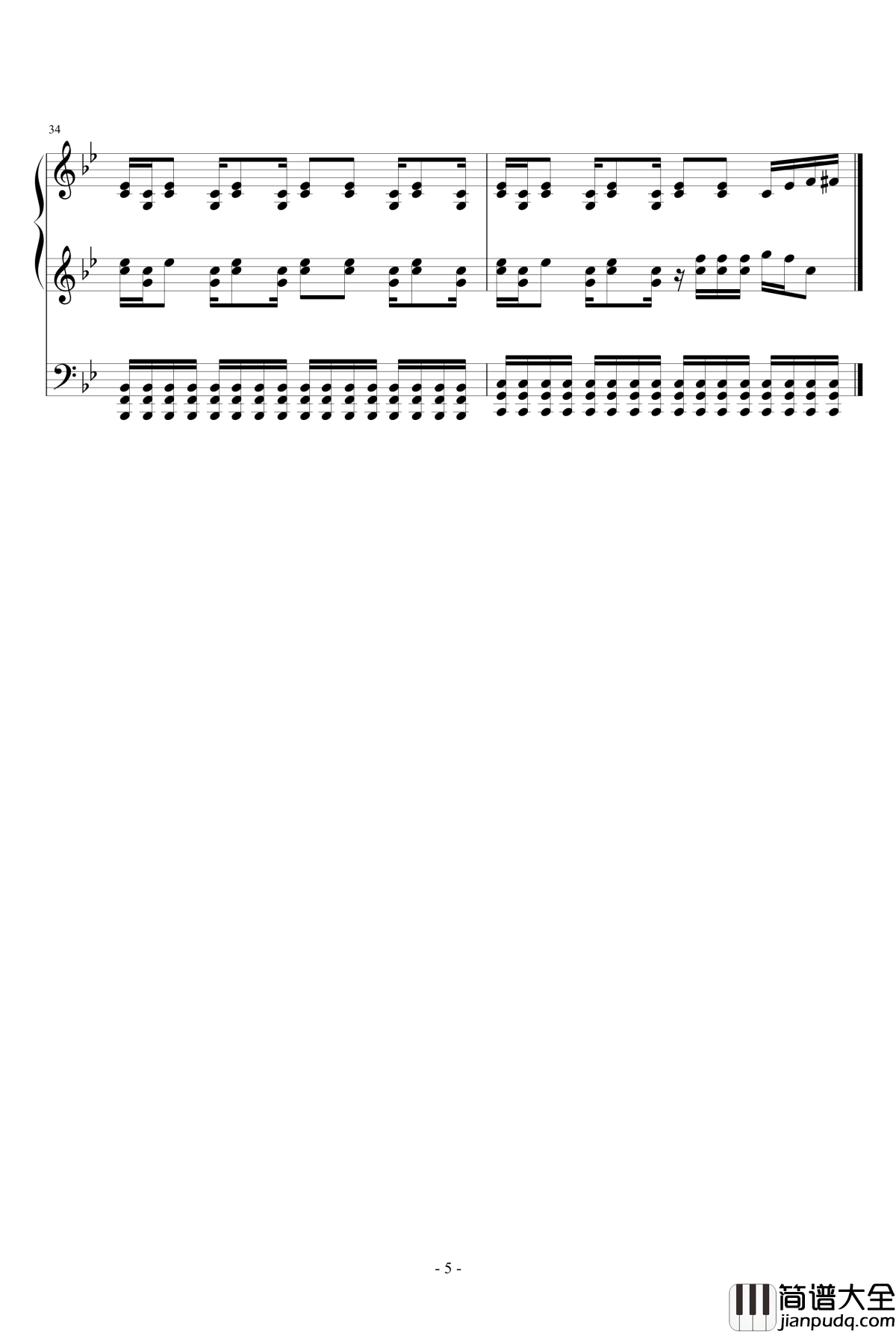 Borderland钢琴谱_【军火女王op版本】_川田まみ