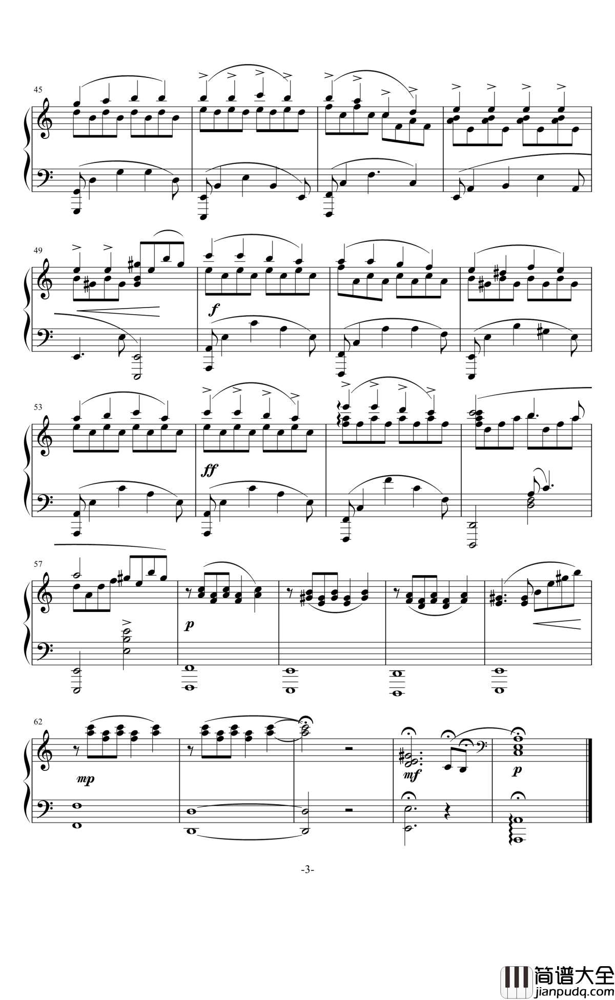 远去钢琴谱_灵动无痕