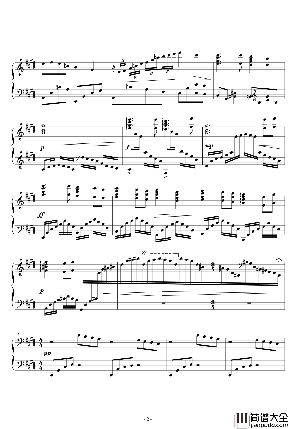 春花冬雪钢琴谱_yutianyue126