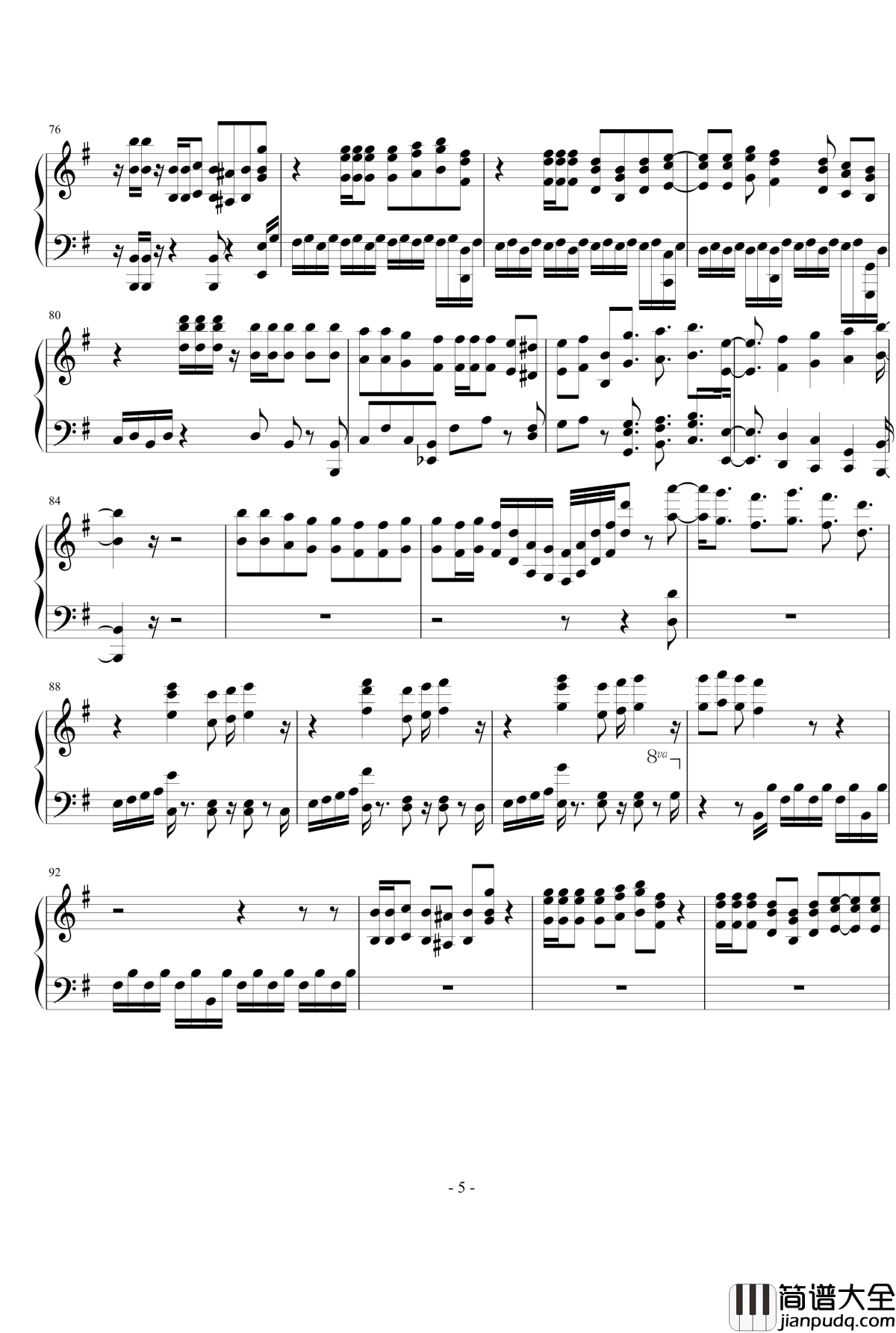 ORIGINAL_RESONANCE钢琴谱_歌之王子殿下