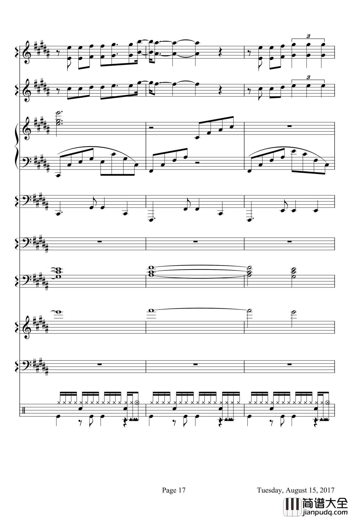 Je_t_aime_Mon_Amor钢琴谱_克莱德曼