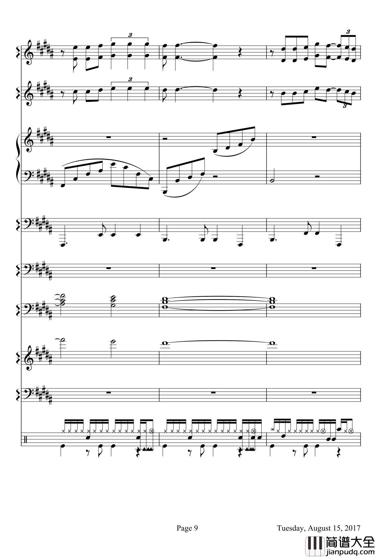 Je_t_aime_Mon_Amor钢琴谱_克莱德曼