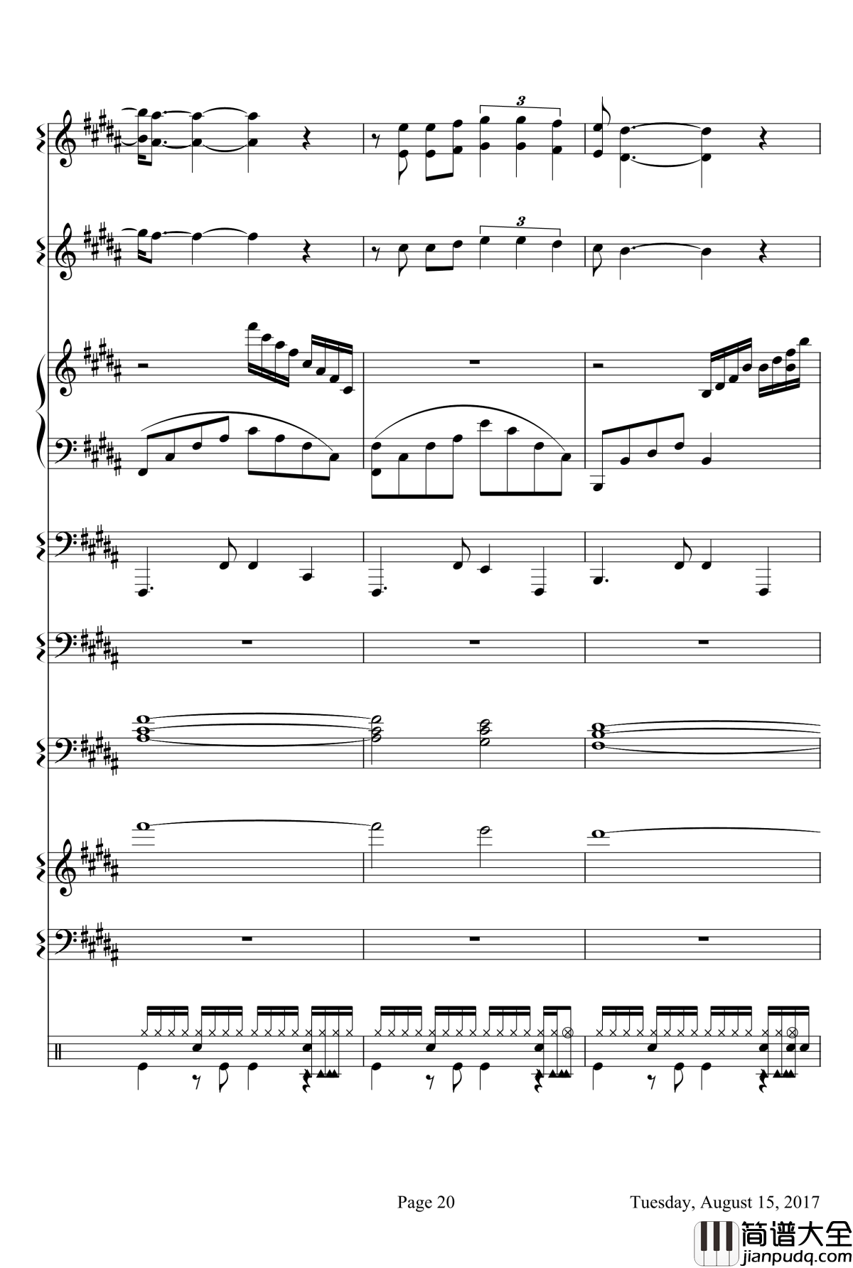 Je_t_aime_Mon_Amor钢琴谱_克莱德曼