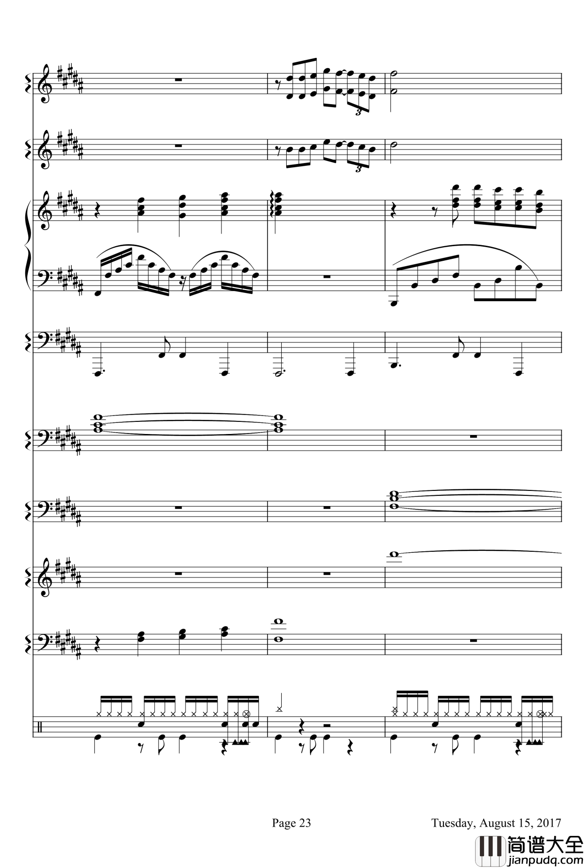 Je_t_aime_Mon_Amor钢琴谱_克莱德曼