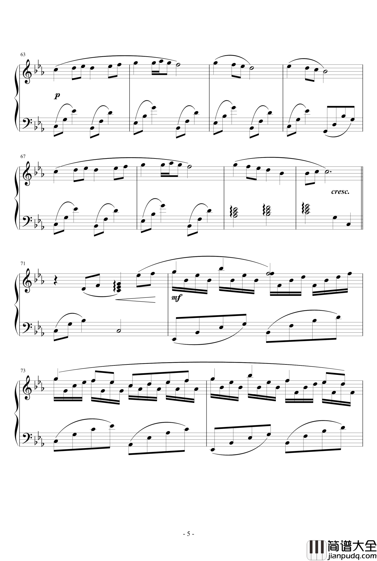 素敵だね钢琴谱_英文版_最终幻想