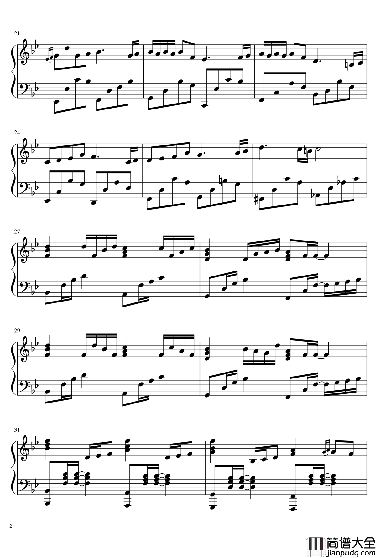 是你鼓励了我钢琴谱_You_Encouraged_Me_吕恒