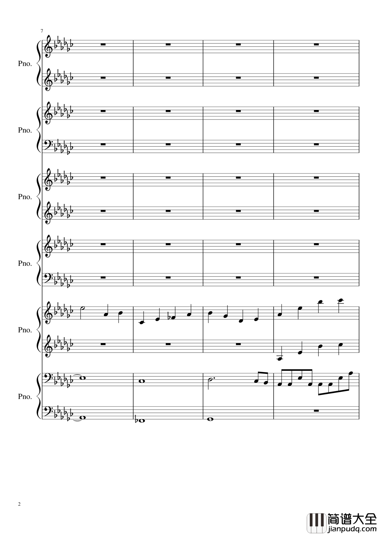 圆周率钢琴谱_黑化_圆周率