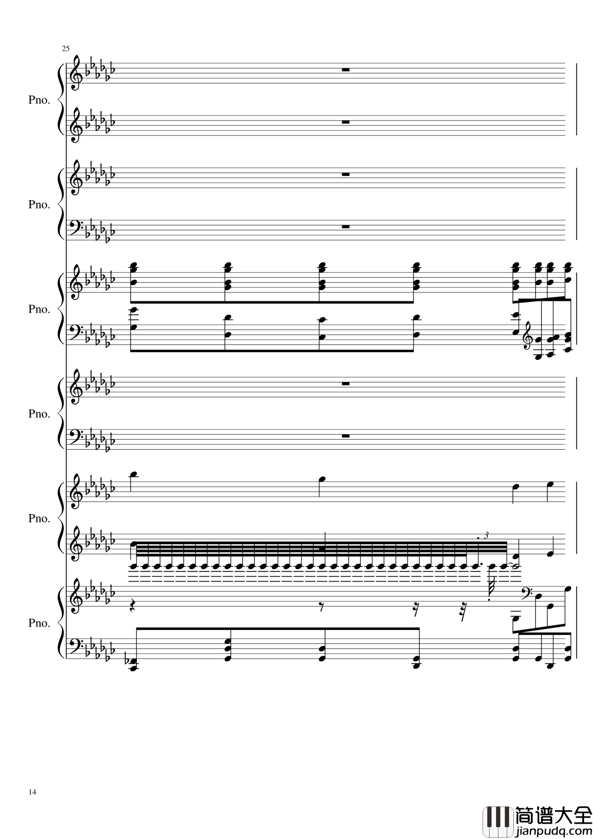 圆周率钢琴谱_黑化_圆周率