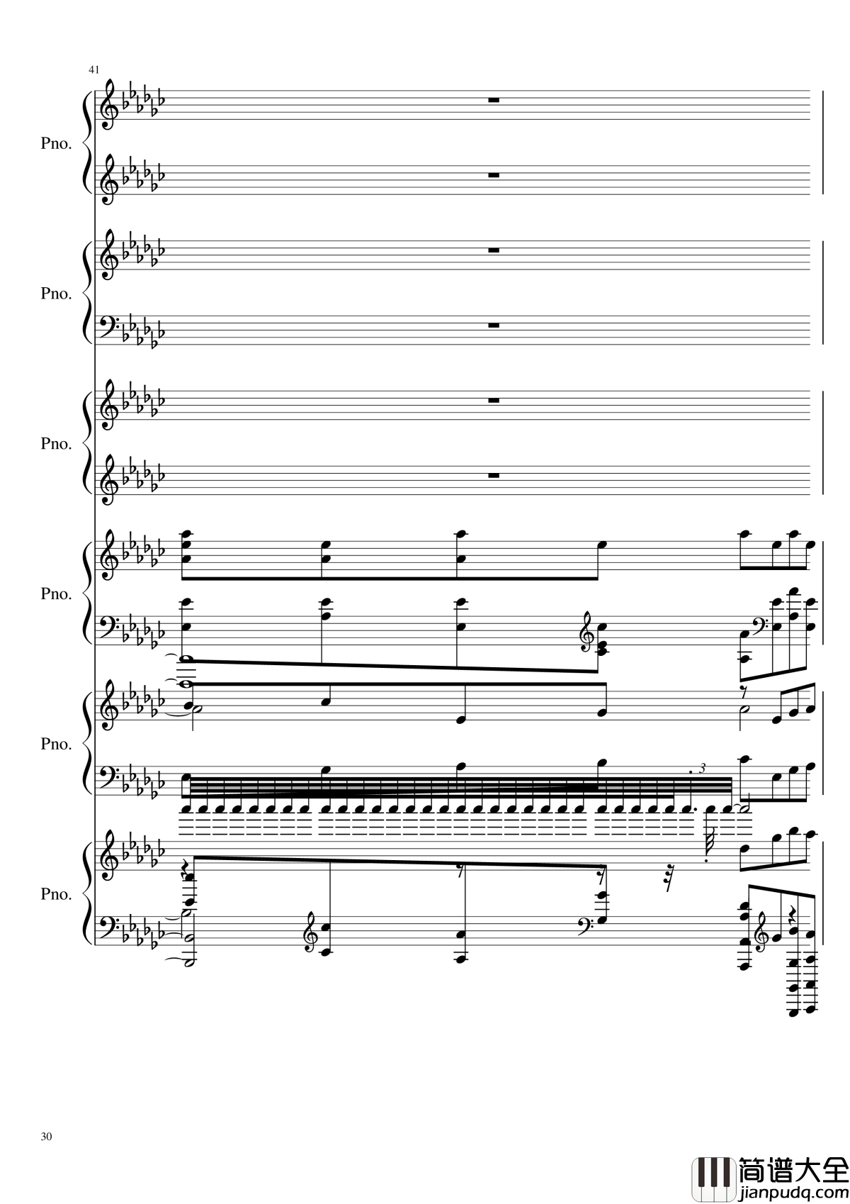 圆周率钢琴谱_黑化_圆周率