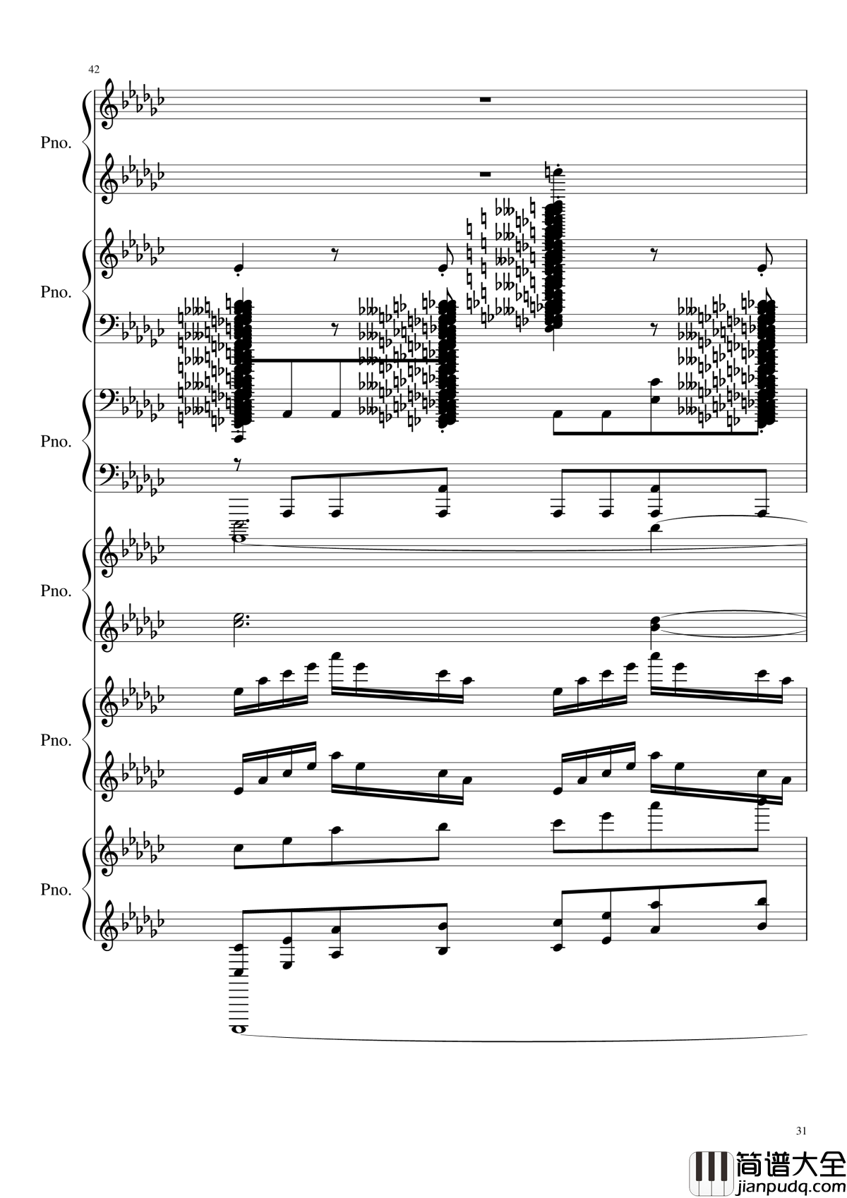 圆周率钢琴谱_黑化_圆周率