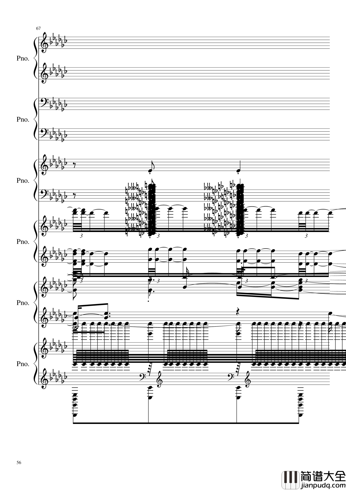 圆周率钢琴谱_黑化_圆周率