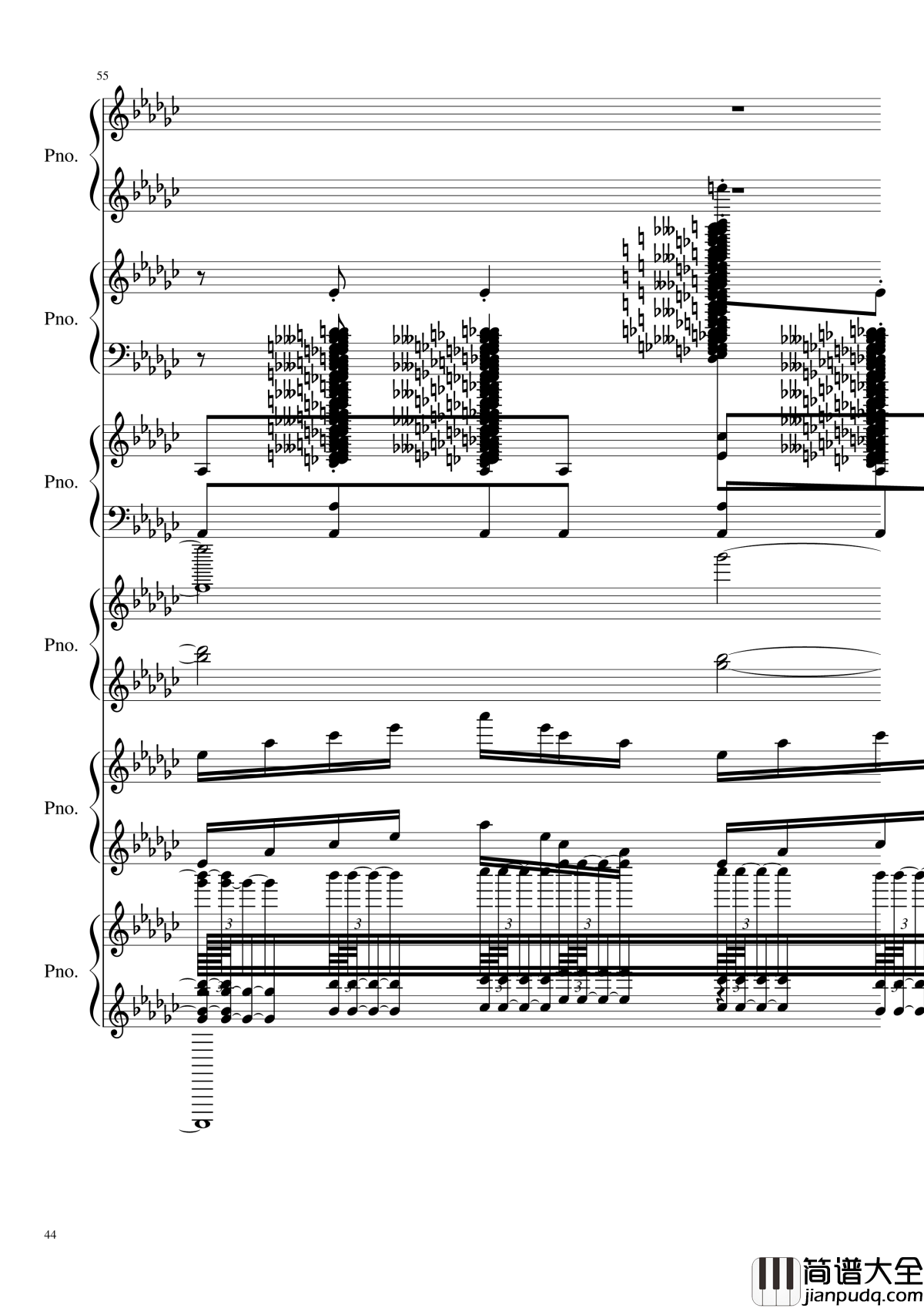 圆周率钢琴谱_黑化_圆周率