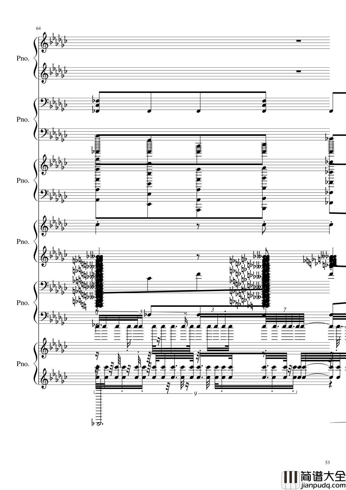 圆周率钢琴谱_黑化_圆周率