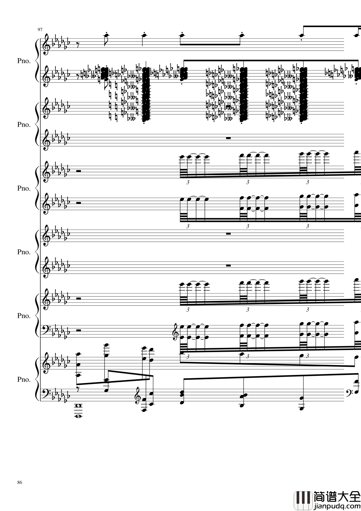 圆周率钢琴谱_黑化_圆周率