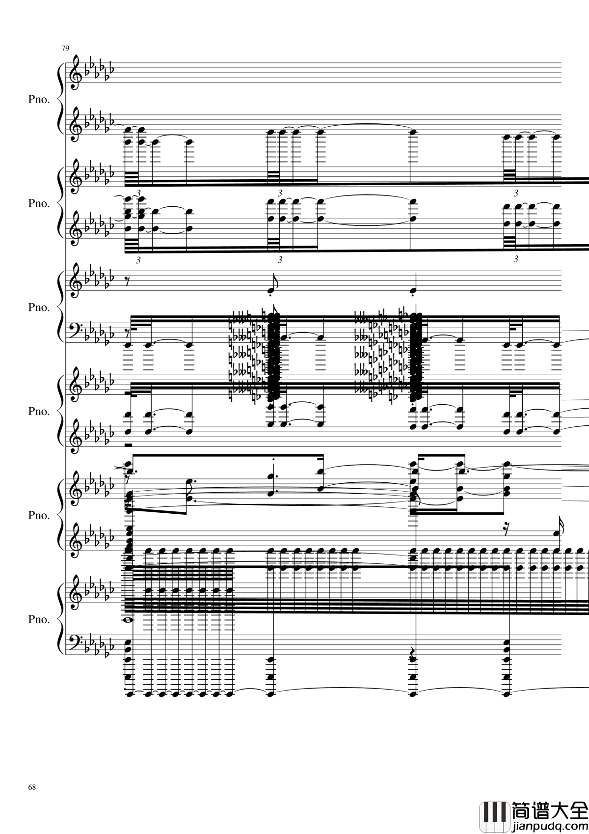 圆周率钢琴谱_黑化_圆周率