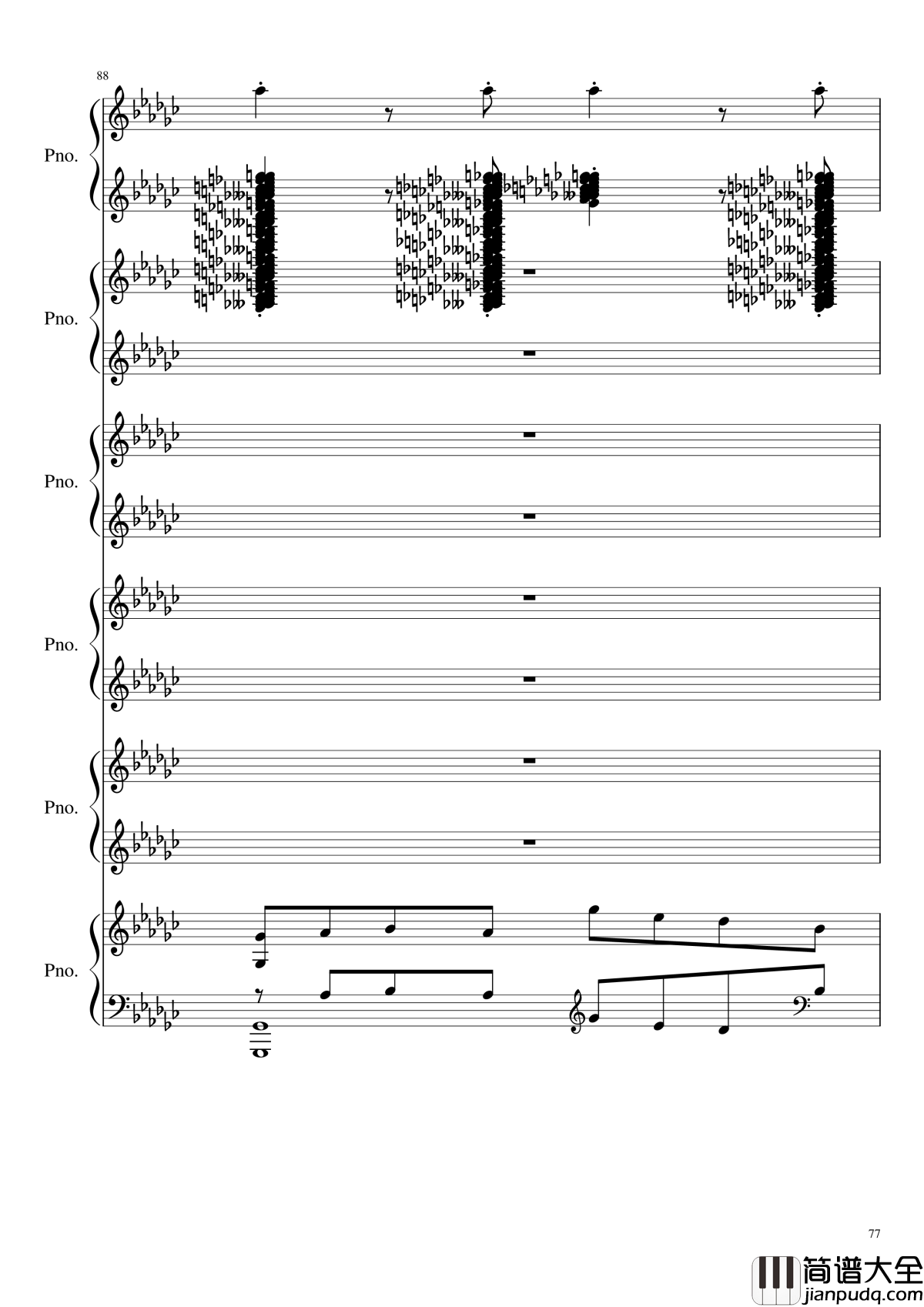 圆周率钢琴谱_黑化_圆周率