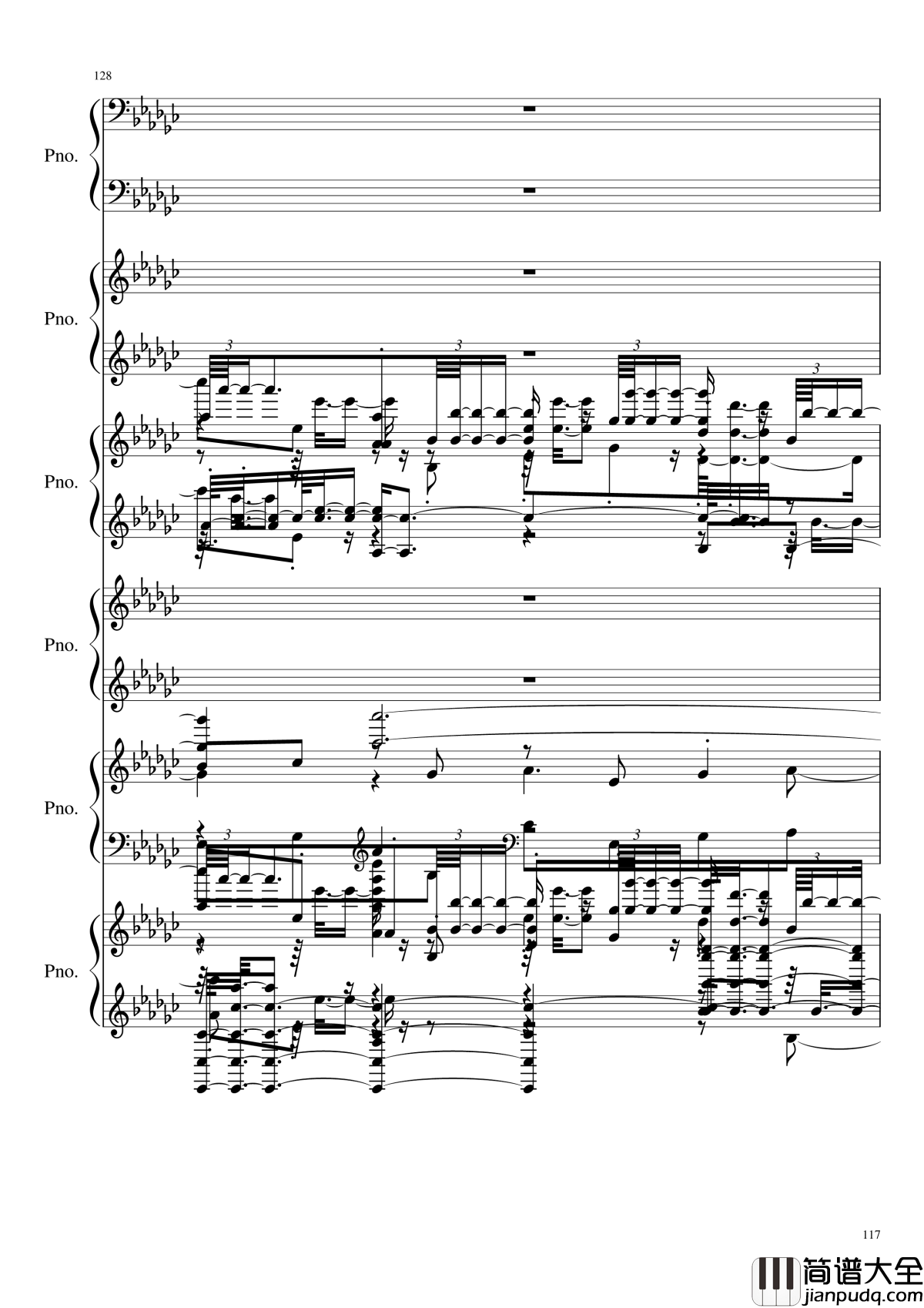 圆周率钢琴谱_黑化_圆周率