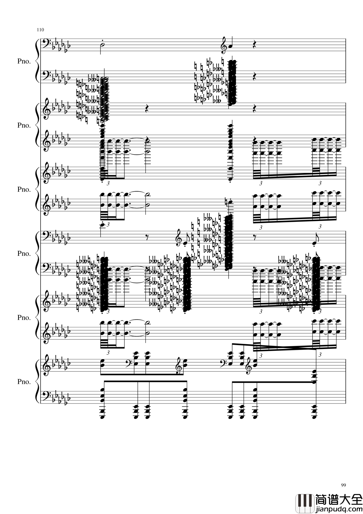 圆周率钢琴谱_黑化_圆周率