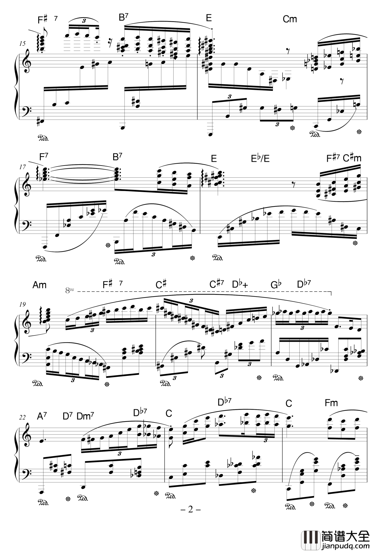 普朗克风格钢琴谱_陈文戈