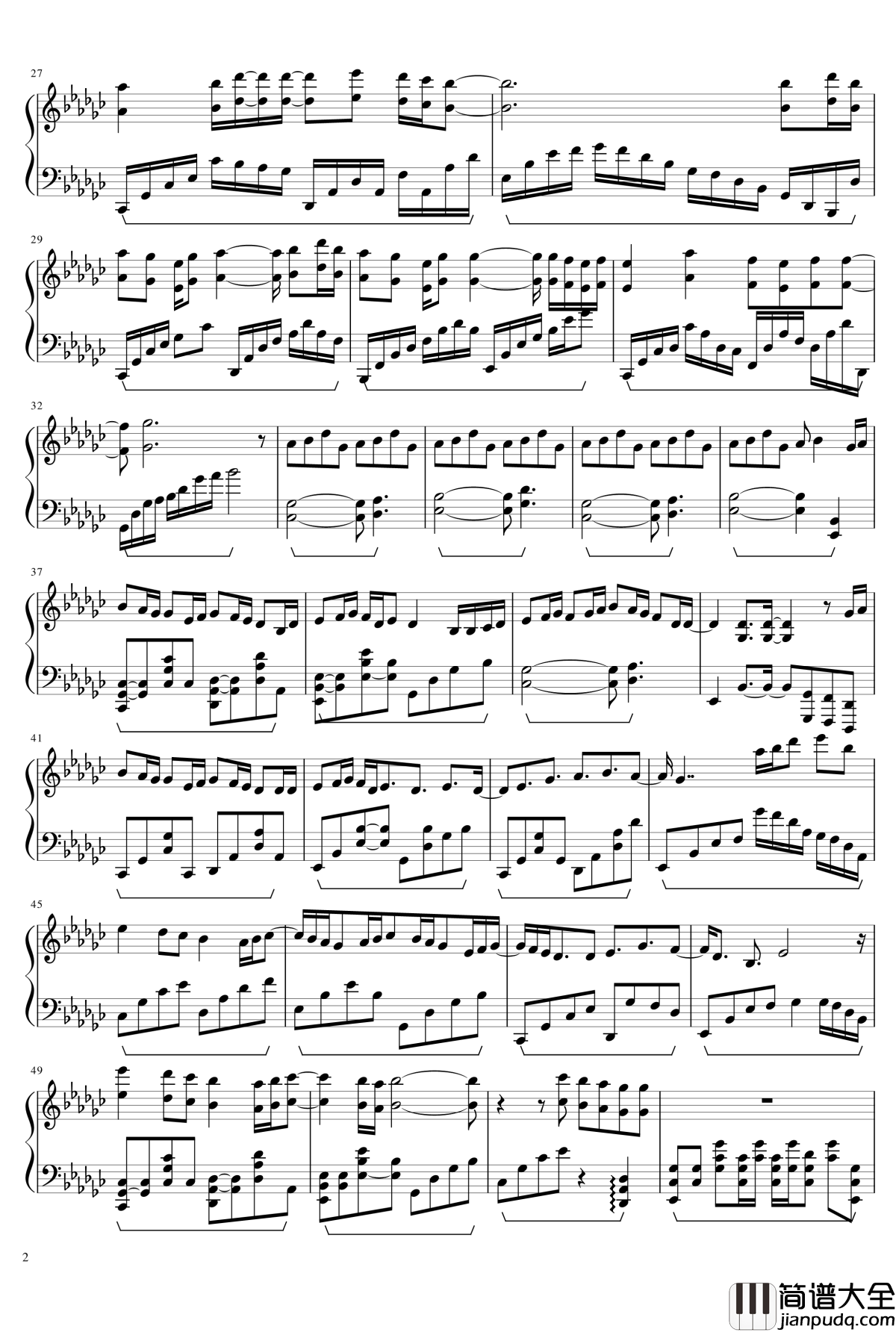 打上花火钢琴谱_米津玄師xDAOKO