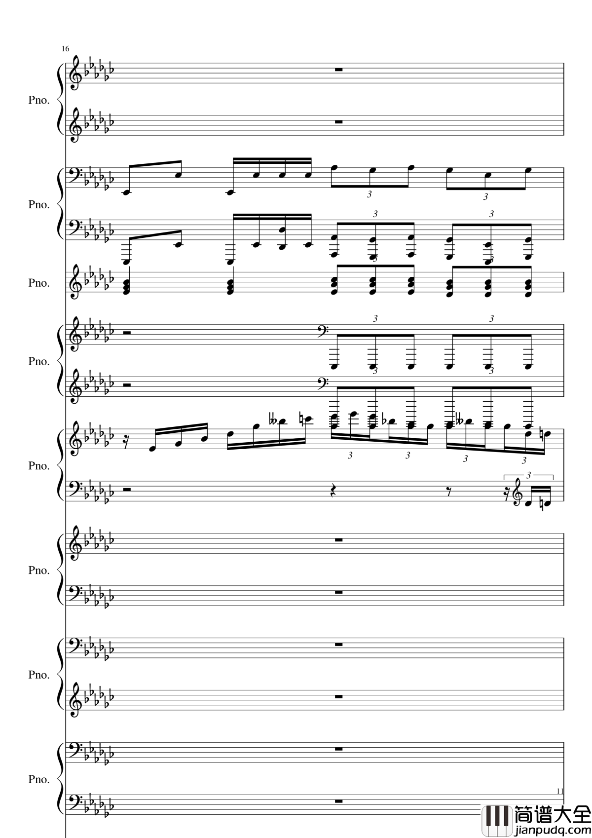 Bad_Apple!!!钢琴谱_黑化