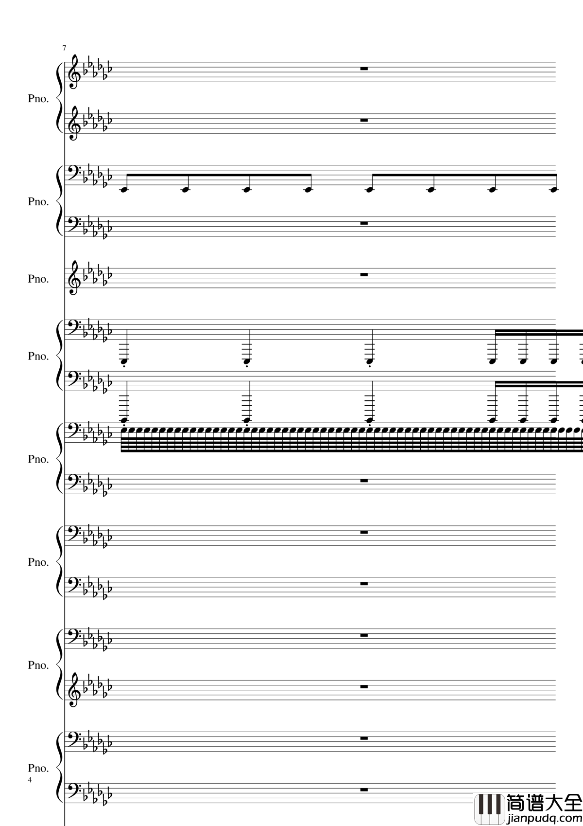 Bad_Apple!!!钢琴谱_黑化