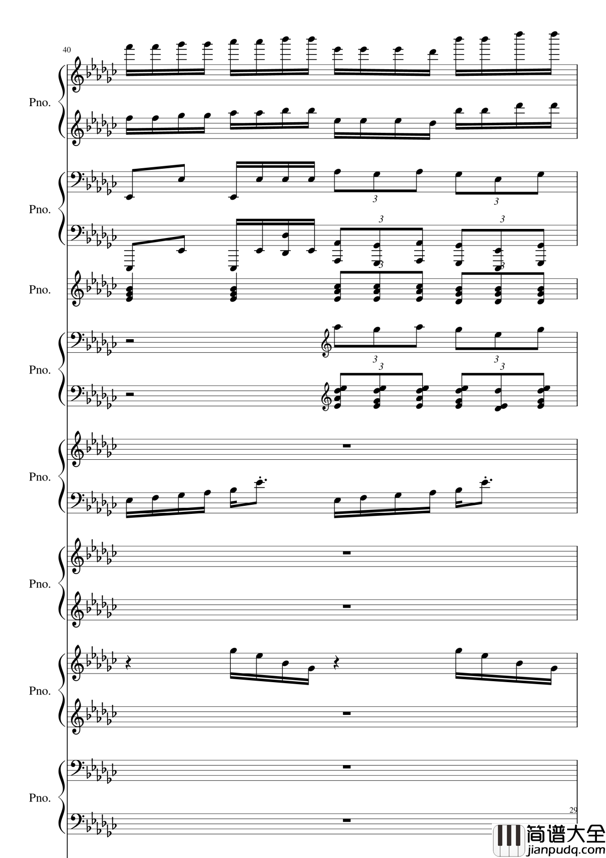 Bad_Apple!!!钢琴谱_黑化