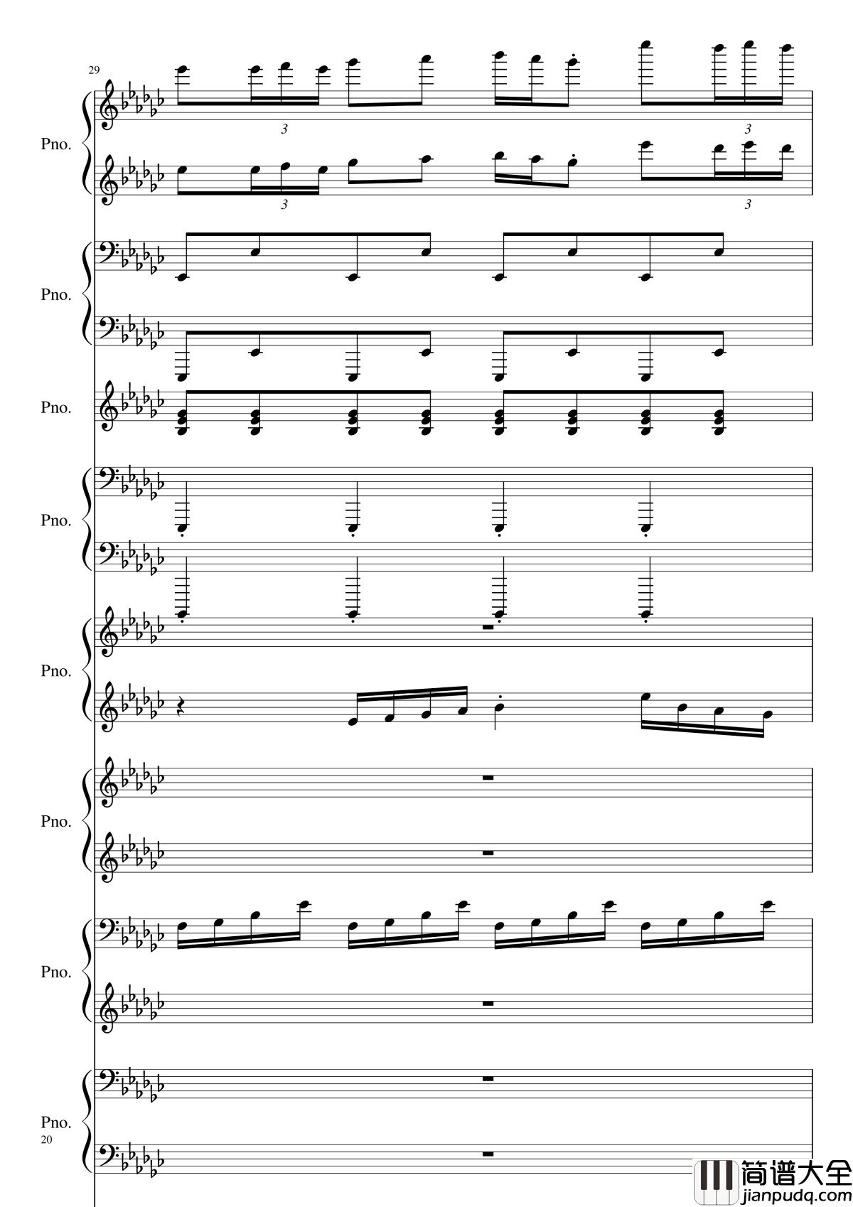 Bad_Apple!!!钢琴谱_黑化